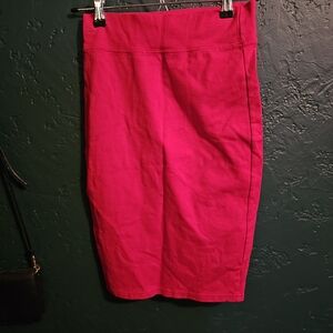 Bright Red Pencil Skirt